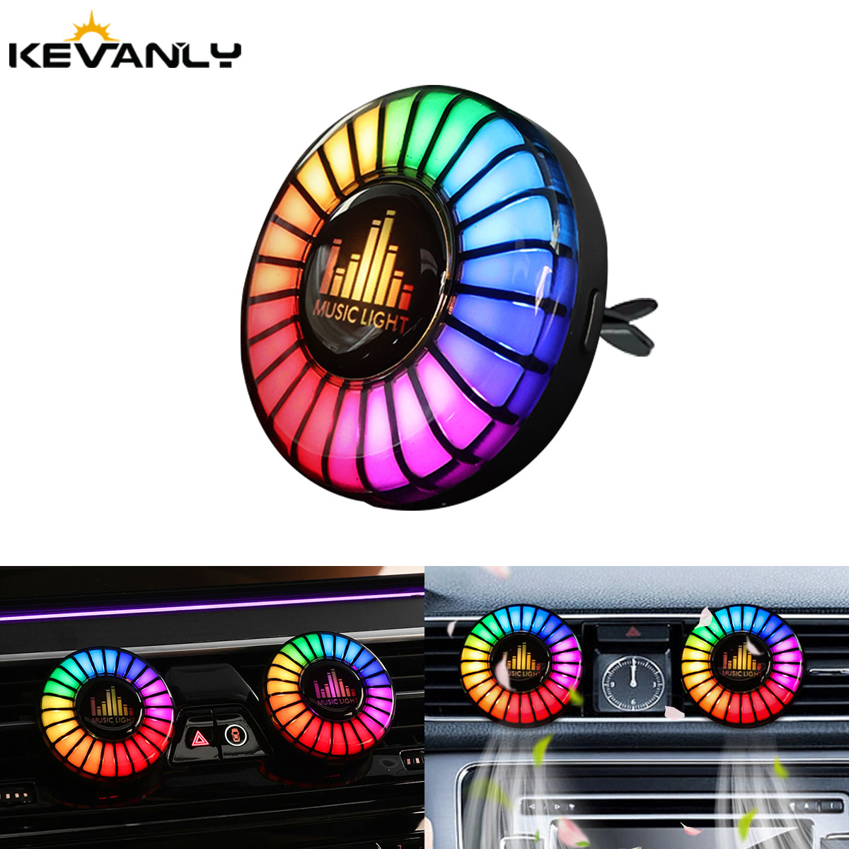 Car Air Freshener Vent - Araba Müzik Ritmi Lambası Araba Hava