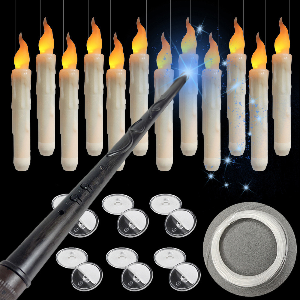 Led Headlight Bulbs - Alevsiz Fildişi Renkli Konik Mumlar, Sihirli