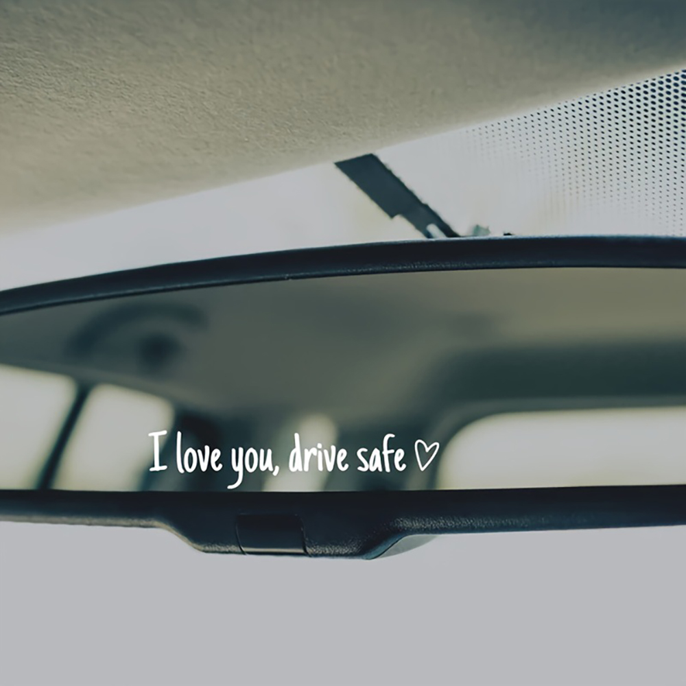 Car Accessories For Women - Araba Aynası Çıkartmaları Seni Seviyorum Güvenli