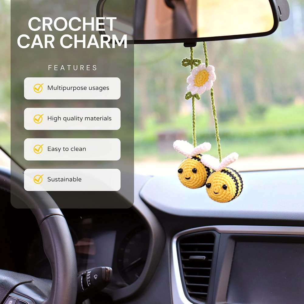 Sevimli Tığ İşi Arı Araba Diki - Car Accessories Mirror Hanging incelemesi ve fiyatı