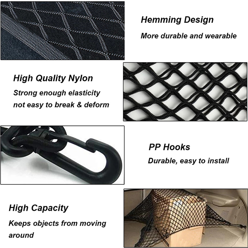 BMW için X5 iX5 E70 F15 G05 E5 - Car Cargo Net Trunk incelemesi ve fiyatı